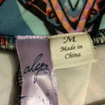 Alya 🆕 Francesca’s Multi Color Geometric Print Pleated Skater Skir M🆕 Photo 4