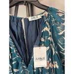 Amur Rhea Silk Maxi Dress Teal Womens Size 10 Blue Photo 6