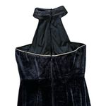 Anthropologie Saylor Free People Miriel High Neck Black Velvet Sleeveless Rhinestone Jumpsuit Photo 8