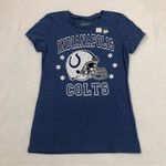 NFL 4 Her Indianapolis Colts Football Helmet Graphic Logo Blue Shirt Womens S. Photo 0