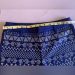 Lucy Paris  Navy Blue Cross Stitch Embroidered Shorts Sz L 42 poll on summer Photo 10