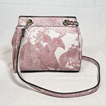 Enzo Angiolini Pink Floral Print Gold Chain Cross Body Bag Photo 6