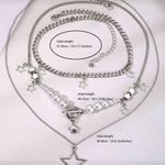 ⭐️⭐️⭐️BOGOHO⭐️⭐️⭐️Silver and Pearl Star Necklace Silver Photo 5