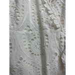 Hale Bob  White Eyelet Wrap Dress Flutter Sleeve Ruffle Hem Size Medium‎ Photo 4