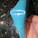 Tiffany & Co. Coin Card Holder‎ Wallet Blue Leather Wallet Pouch R Photo 5