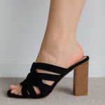 Journee Collection Signature Black High Heel Sandals Photo 0