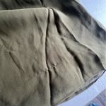 Alice + Olivia  Josie 100% Silk Blouson dress small olive green Photo 9