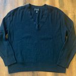 Banana Republic  Sweater Medium Black V-neck Lightweight Ribbed Classic Casual Photo 0