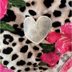 Betsey Johnson leopard & roses lightweight pullover sweater, EUC size S Photo 4