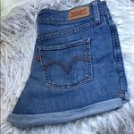 Levi's Classic Levi’s Blue Denim Rolled Cuff 5-Pocket Jean Shorts Photo 1