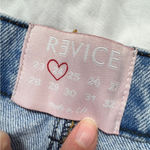 Revice Denim Revice Blue Acid Wash Straight Leg Jeans Womens 24 High Rise Button Fly Casual Photo 7