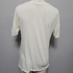 Lucky Brand  cream floral ringspun vneck tee size medium Photo 5