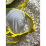 size large Ethnic Print bikini top Neon Yellow contrast blue cactus bandage Photo 5