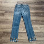Driftwood  Blue Jeans with Embroidered Hem 27 Mid Rise Light Wash Photo 1