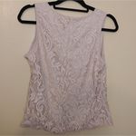 Adrianna Papell Size Medium M Light Pink Lace Blouse Top Career Business Chic Photo 2