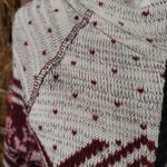 American Eagle  Size Medium M Maroon Zipper Sweater AE Sherpa Hood Lined Comfy Photo 9