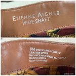 Etienne Aigner  Wide Shaft Colorblock Logo Chip Leather Riding Boots Size 8 Photo 6