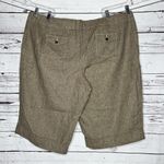 Bermuda Avenue NWT Size 26 Average Brown & Tan Linen Blend Shorts Photo 1