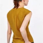 ZARA  Knotted V Neck Sleeveless Mustard Top Blouse Photo 1