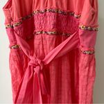 Free People Pink Embroidered Floral Tie Back Tank Top, Size 10 Photo 7