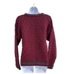 Vintage‎ Maggie White WoolBlend Knit Cardigan Sweater Red Gray Diamond Pattern M Size M Photo 2