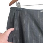 Talbots Vintage Women Pants 14 Black Pin Stripe Wide Leg Career Office Classic Photo 4