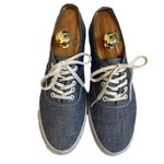 Vans  Unisex Chambray Denim  Blue Lace Up Lowpro Sneakers Size 8.5 Men/10 Women Photo 2