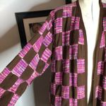 Vintage MOLATO Silk Pink Tweed Patchwork Hippie 70s Maxi Dress Duster Jacket Size M Photo 7