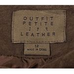 OUTFIT PETITE LEATHER Brown Mini Skirt Size 12 Photo 6
