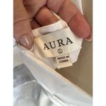 Aura Womens Tulle Skirt Dress Size L White Layered Open Cross Strap Back Satin Photo 8