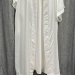 val mode lingerie white satin nightgown vintage SZ Med with floor length robe Photo 11