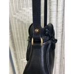 Etienne Aigner Vintage Black Leather Crossbody Bag Gold Medallion 80s 90s Photo 10