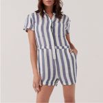 Pact  blue and white striped Harbour romper NEW size large Photo 1