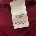 Cato  Drawstring Utility Cargo Military Inspired Vest Burgundy Maroon Red Button Photo 6