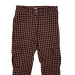 Urban Outfitters  Brown Black Gingham Cargo Skinny Pants 4 Fleece Lined Stretchy Photo 1