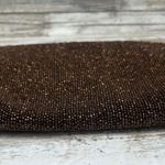 VTG Bag By Josef Beaded Clutch Purse Bronze Metallic Zip Top Evening Glam Disco Brown Photo 5