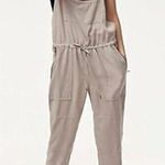 Aritzia Wilfred Free Valletta Overalls Jumpsuit One-Piece Khaki XS Crop Photo 0