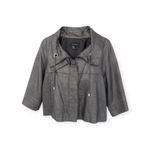 Sandro  𖦹 Cropped Swing Jacket 𖦹 Metallic Black + Silver Hardware 𖦹 Medium 𖦹 Photo 2