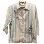 Alfred Dunner  Women Button Up Size 18‎ Beaded Embellished Resortwear South Photo 2