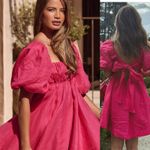 Showpo AMALIE THE LABEL . HAMYYA LINEN TIE BACK PUFF SLEEVE MINI LINEN DRESS 16 Photo 11