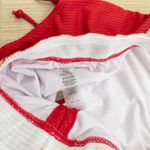 Womens Bikini Set Size L Red Knit High Waist Boho Chic‎ Beach Swimwear Summer Size L Photo 3