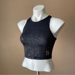 Buffbunny  | Aurora Black Rosé Athletic Crop Top Sz S Photo 2