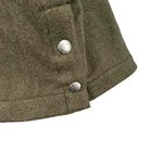 The North Face Womens Sweatshirt Green Fleece Snap Henley Hooded Large Photo 1