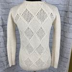 American Eagle open knit scoopneck sweater off white sz S women Photo 10