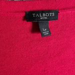 Talbots Pointelle V Neck Sweater Womens Large Petite Short Sleeve Button Up Photo 5