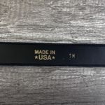 Vintage Tapestry Belt Womens Small Pearl Square Buckle Floral Made USA 90s‎ Black Photo 4