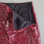 ZARA  Faux Leather Shiny Red Mini Skirt Size S Photo 2