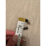 Brown leather Twisted Hoop Earrings One Size Photo 3