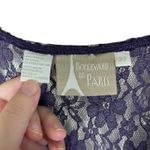 Boulevard De Paris Vintage Purple Floral Sheer Lace Corset Back Dress Whimsigoth Photo 5