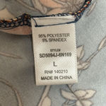 Forever 21  Navy Floral Faux Wrap Half Sleeve Dress Size L Photo 7